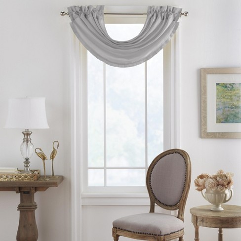 Gray scarf clearance valance