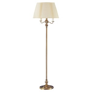 Cal Lighting Reading Antique Brass finish Metal Floor Lamp uses 4 bulbs. (Lamp Only)