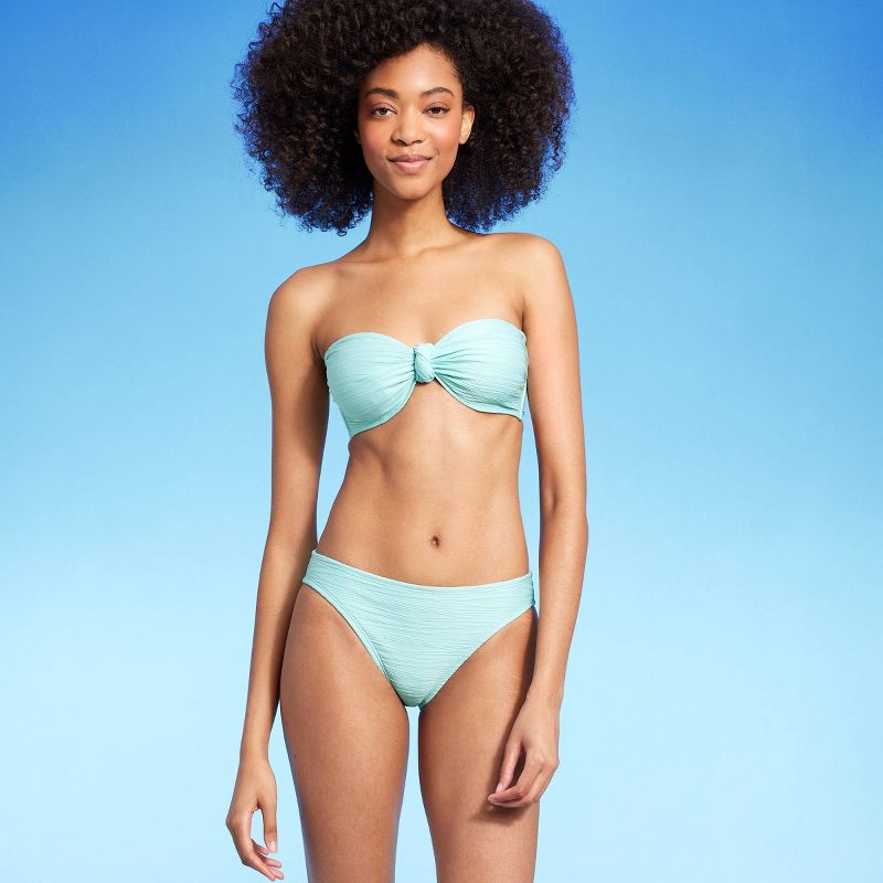 Women's Medium Coverage Bikini Bottom - Shade & Shore™ Turquoise Blue, 4 of 7