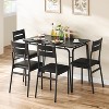 GOCAPTAIN 5-Piece Dining Table Set for 4 with Backed Chairs, 27.5"x43.3" MDF Tabletop, Compact Kitchen Table Set for Space-Saving, Apartment, Kitchen - 4 of 4