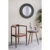 Dexmalle Round Black And Gold Wooden Accent Mirror With Woven Texture - 2 of 4