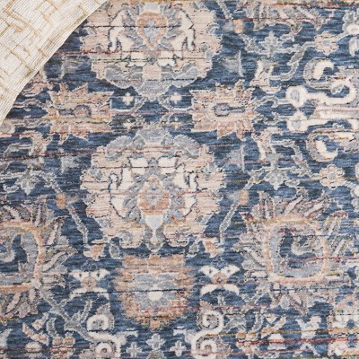 Sutton Blue and Beige Rectangular Wool Area Rug