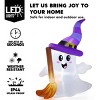Joyfy 6 FT Tall Halloween Inflatables Outdoor Decorations, Inflatable Cute Ghost Holding Broom with LEDs for Halloween Outdoor Yard Garden Lawn Decor - 3 of 4
