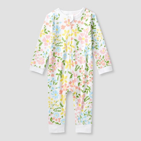 Baby Mommy & Me Matching Family Footed Pajama - White - image 1 of 3