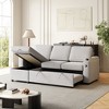 85.8" Upholstered Convertible L-Shaped Sleeper Sectional Sofa with Pull-Out Bed, USB & Type-C Charging Ports, Reversible Storage Chaise & Armrest - 2 of 4