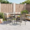 vidaXL Garden Dining Set Black, Cream White - 2 of 4