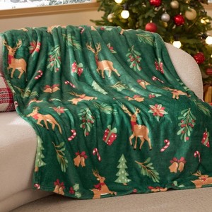 Lomsoe Christmas Flannel Throw Blanket for Couch, Soft and Warm Gingerbread Throw Blanket Christmas Decoration Gifts for Women. - 1 of 4