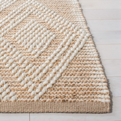Ivory Braided Handmade Rectangular Wool Rug, 3' x 5'