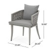 Set of 2 Outdoor Gray PE Rattan Lounge Chair with Waterproof Cushions for Patio or Balcony-The Pop Home - 4 of 4