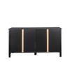 59" Sideboard Buffet Cabinet with Storage, Vintage Accent Storage Cabinet with 4 Doors, Farmhouse Coffee Bar Cabinets for Kitchen, Hallway, Entryway - 3 of 4