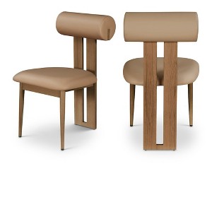Meridian Furniture,Dario Vegan Leather Dining Chair, Set of 2 - 1 of 4