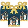 Big Dot of Happiness Holy Nativity - Square Favor Gift Boxes - Manger Scene Religious Christmas Bow Boxes - Set of 12 - 2 of 4