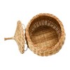 Storied Home Hand-Woven Wicker Basket Storage with Lids, Natural, Set of 2 - 3 of 4