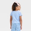 Toddler Girls' Ribbed Solid Knit Short Sleeve T-Shirt - Cat & Jack™ - 2 of 3