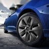VEVOR Wheel Rim Cover Hubcaps, 19 in, 2020-2023 Model Y Fully Fit Hubcap with Snap, Guard Tape & Valve Nozzle Hole, ABS & PC Hubcap, Black - 2 of 4