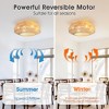 20" Gold Farmhouse Cage Ceiling Fans with Light and Remote Flush Mount Ceiling Fans for Kitchen Hallway - 4 of 4