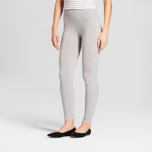 Women's High Waisted Cotton Blend Seamless Leggings - A New Day™ Gray S/M