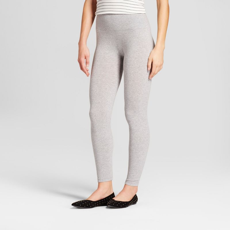 Women's High Waisted Cotton Blend Seamless Leggings - A New Day™, 1 of 7