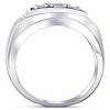 Pompeii3 3/4ct Diamond Mens 14K White Gold Wedding Ring - 3 of 4