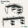Bestier 59inch L Shaped Desk with Shelves Home Office Gaming Computer Desk - 4 of 4