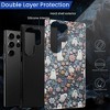 BONGEEK Case Compatible with Samsung Galaxy S23 Ultra,Scratch Resistant Hybrid 2-Layer Hard Shell Bright Phone Case, Floral - 4 of 4