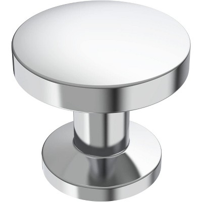 attop 10 Pack Polished Chrome Cabinet Knobs, 1.1 Inch(30mm) Diameter Round Cabinet Knob Hardware for Kitchen Dresser Drawer