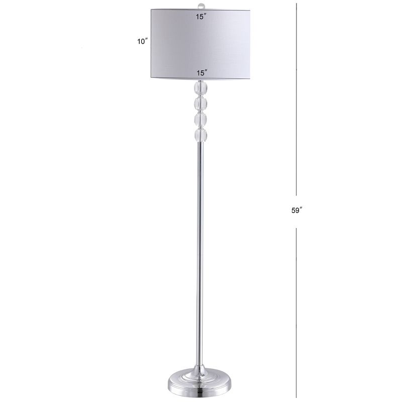 59.5&#34; Crystal/Metal Aubrey Floor Lamp (Includes LED Light Bulb) Clear - JONATHAN Y, 5 of 7