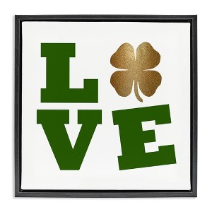 Stupell Industries St Patrick's Day Clover Love, 18" x 18" - 1 of 4