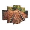 Trademark Fine Art Susan Vizvary Photography Looking Down the Tracks 5 Piece Panel Set Art - 2 of 3