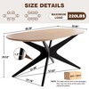YOUNIKE 69.3" L Oval Dining Table Set for 4, Modern Kitchen Dinner Tables with Wood Top & Metal Base for Dining Room Kitchen Living Room - 3 of 4