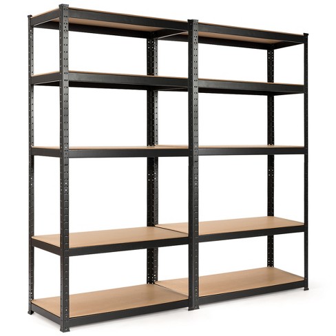 With Wheels Garage Shelving Units and Storage,Sturdy Easy Assemble Heavy  Duty Shelf,Steel Metal Shelves,Large Adjustable Garage Storage Rack,for