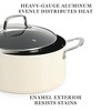 Martha Stewart Lockton Premium Nonstick 10 Piece Enamel Heavy Gauge Aluminum Pots and Pans Cookware Set - Linen White - 4 of 4
