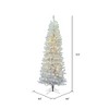 Vickerman White Salem Pencil Pine Artificial Christmas Tree - 3 of 4