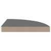 vidaXL Floating Corner Shelves 4 pcs High Gloss Gray 13.8"x13.8"x1.5" MDF - 4 of 4