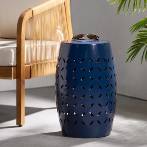 GDFStudio Lilac Indoor/Outdoor Metal 12 Inch Side Table - 1 of 4