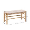 Nordlys Rope and Wood Storage Bench Exotic Boho Entry - 4 of 4