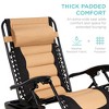 Best Choice Products Oversized Padded Zero Gravity Chair, Folding Outdoor Patio Recliner w/ Headrest, Side Tray - image 3 of 4