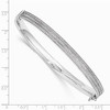 Black Bow Jewelry 6mm Sterling Silver Glitter Infused Hinged Bangle Bracelet - 2 of 3