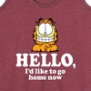 Women's - Garfield - Hello Go Home Now Graphic Racerback Tank - 2 of 4