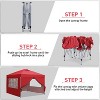 Ainfox 10'×10' Pop-up Canopy Tent Portable Gazebo With Sidewalls - 3 of 4