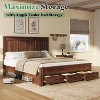Bed Frame with 52.2" Tall -Panel Headboard & Footboard - 3 of 4