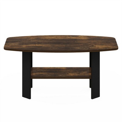 Amber Pine and Black 3-Tier Kitchen Storage Cart with Shelves