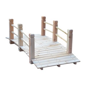 Gulches Garden Bridges: Elegant Metal & Wood Footbridges with Safety Siderails - 1 of 4