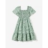 PATPAT Family Matching Sets Mommy and Me Floral Smocking Casual Dresses and Stripe Tee - 3 of 4