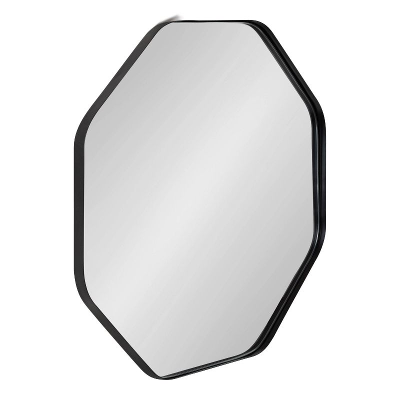 24&#34; x 24&#34; Rollo Octagon Framed Decorative Wall Mirror Black - Kate &#38; Laurel All Things Decor, 1 of 9