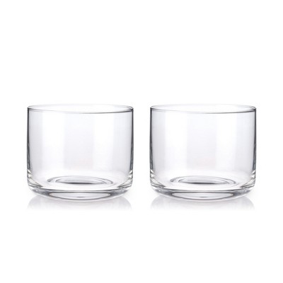 Viski 8oz Clear Lead-Free Crystal Negroni Tumblers Set