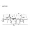 6 Piece Wicker Patio Sofa Set,Half-Moon Sectional Sofa with 2 Coffee Tables,Outdoor Patio Furniture Conversation Sets with Cushions-Coolbibila - 4 of 4