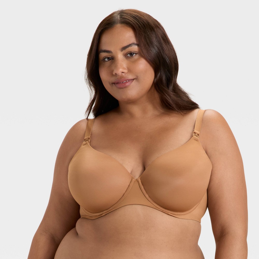 Women's Lightly Lined Full Coverage Nursing Bra - Auden™ Caramel 40D