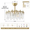 KAISITE 20inches Gold Glass Fandelier Ceiling Fan with Light Kit and Remote Control - 3 of 4