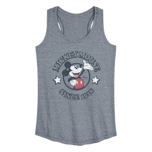Women's - Disney - Mickey Mouse Since 1928 Graphic Racerback Tank - 1 of 4